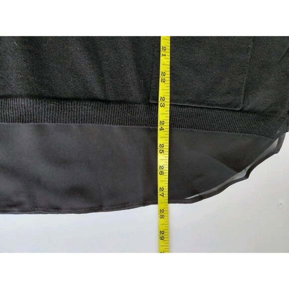 NWT Roz & Ali Black Pullover Sweater w/Sheer Under Layer and Back Split Size XL - Picture 8 of 8